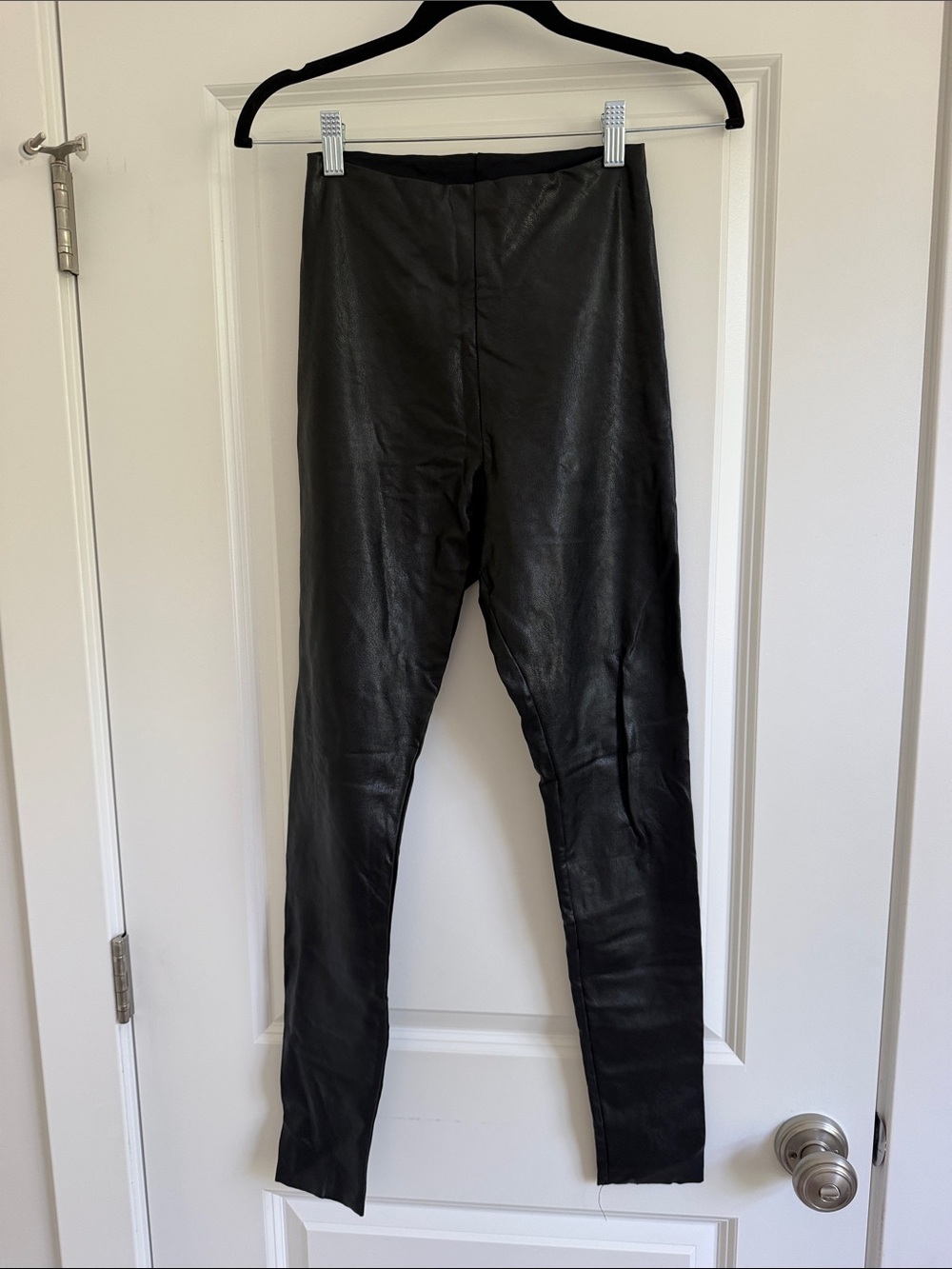 Women's Commando Black Faux Leather Leggings